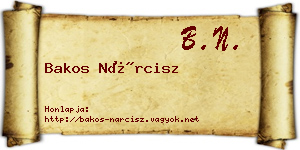 Bakos Nárcisz névjegykártya