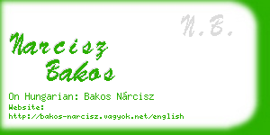 narcisz bakos business card